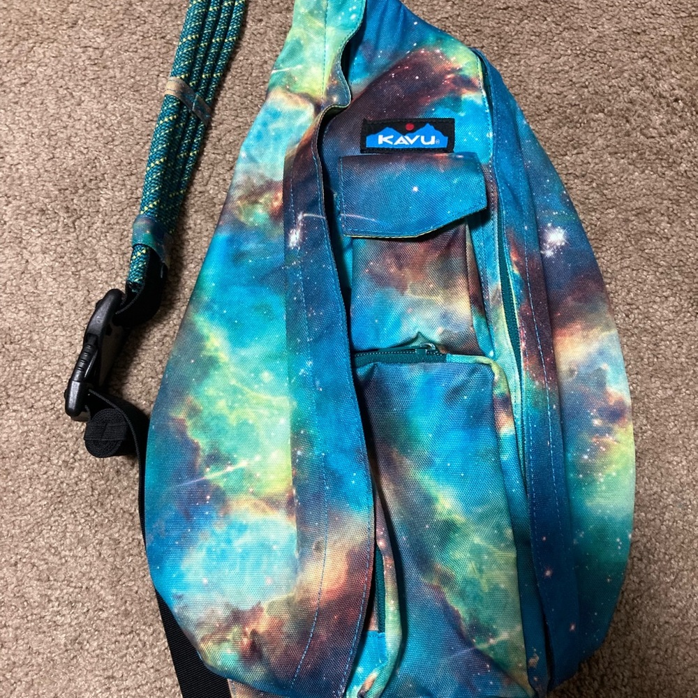 SOLD—HTF Kavu Galaxy Rope Sling Bag EUC